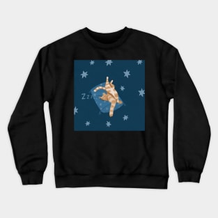 Orange Cat Sleeping Crewneck Sweatshirt